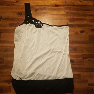 One shoulder tank blouse